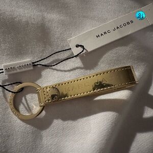 Marc Jacobs Shiny Gold Keychain